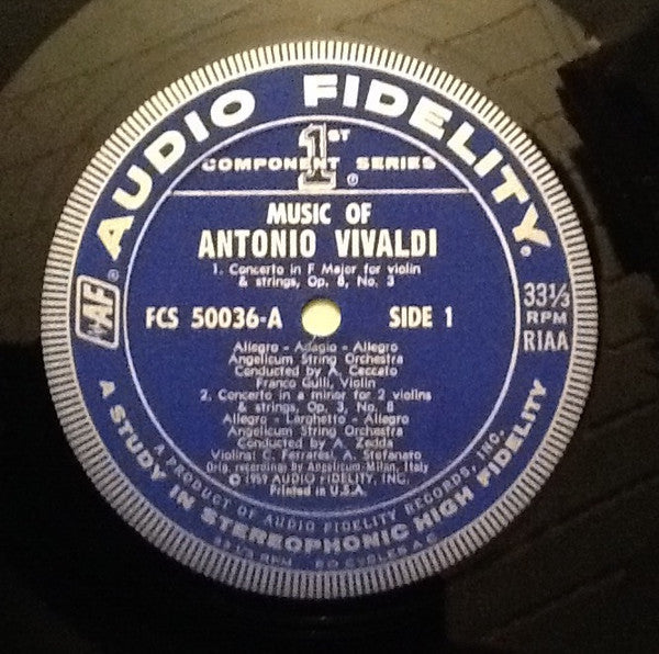 Orchestra Dell'Angelicum Di Milano Conducted By Aldo Ceccato & Alberto Zedda - Music Of Antonio Vivaldi - LP
