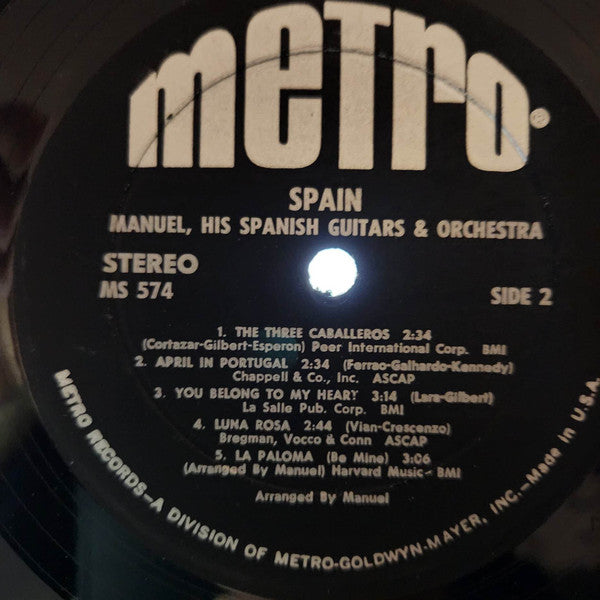 Manuel, His Spanish Guitars & Orchestra - Spain - LP