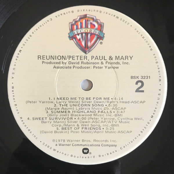 Peter, Paul & Mary - Reunion - LP