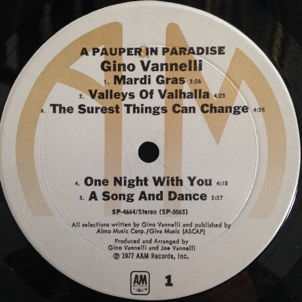 Gino Vannelli - A Pauper In Paradise - LP