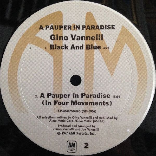 Gino Vannelli - A Pauper In Paradise - LP