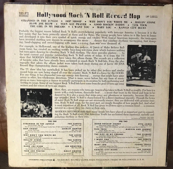Various - Hollywood Rock 'N Roll Record Hop - LP