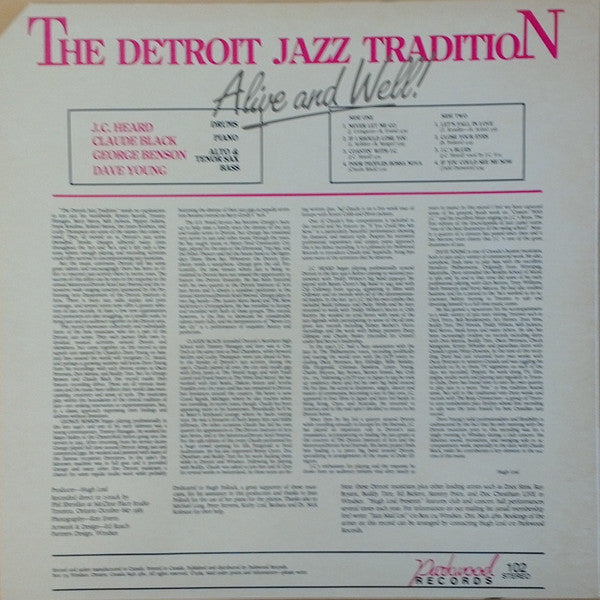 Claude Black, J.C. Heard, George Benson  - The Detroit Jazz Tradition - Alive And Well! - LP