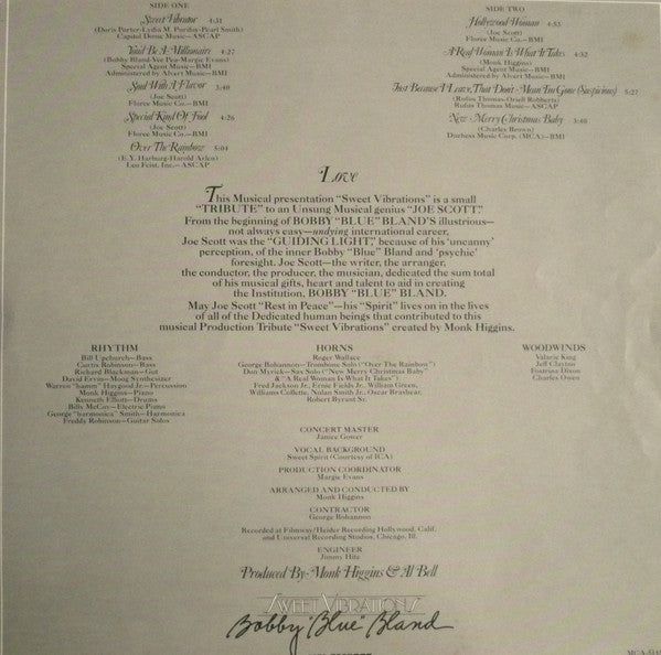 Bobby "Blue" Bland* - Sweet Vibrations - LP
