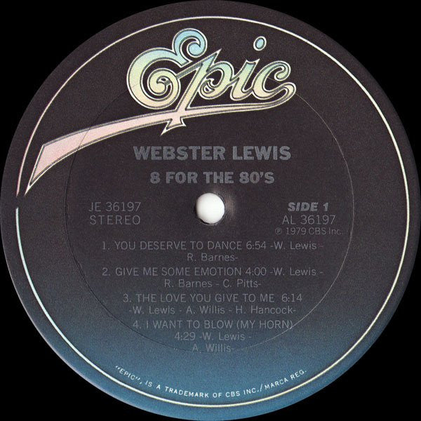 Webster Lewis - 8 For The 80's - LP