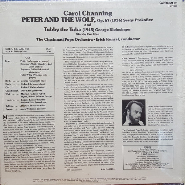 Carol Channing, Cincinnati Pops Orchestra, Erich Kunzel - Peter And The Wolf And Tubby The Tuba - LP