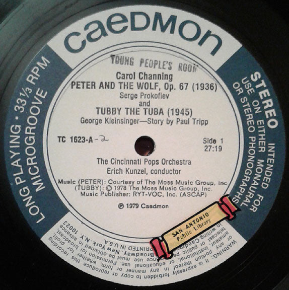 Carol Channing, Cincinnati Pops Orchestra, Erich Kunzel - Peter And The Wolf And Tubby The Tuba - LP