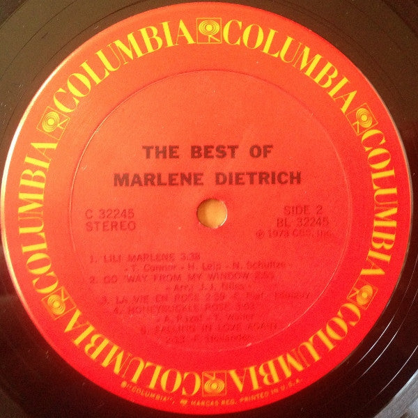 Marlene Dietrich - The Best Of Marlene Dietrich - LP
