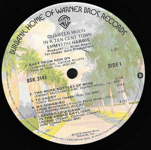 Emmylou Harris - Quarter Moon In A Ten Cent Town - LP