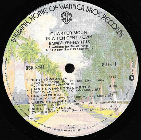 Emmylou Harris - Quarter Moon In A Ten Cent Town - LP