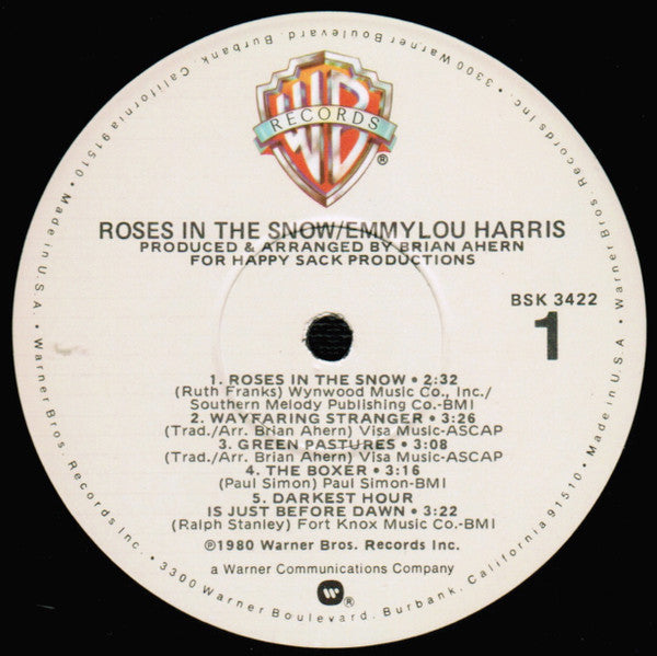 Emmylou Harris - Roses In The Snow - LP