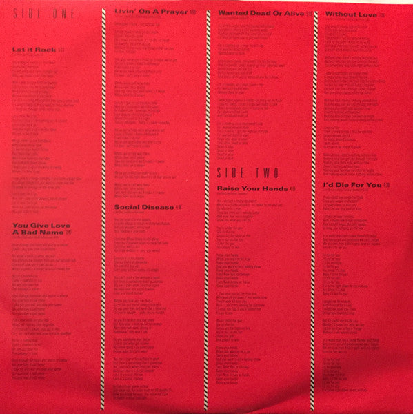Bon Jovi - Slippery When Wet - LP