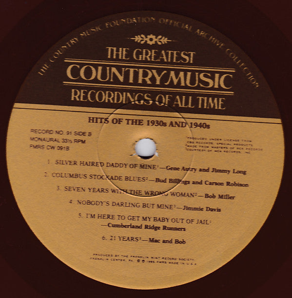 Various - Hits Of The 1930s And 1940s - LP