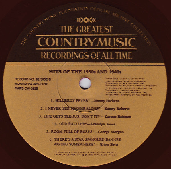 Various - Hits Of The 1930s And 1940s - LP