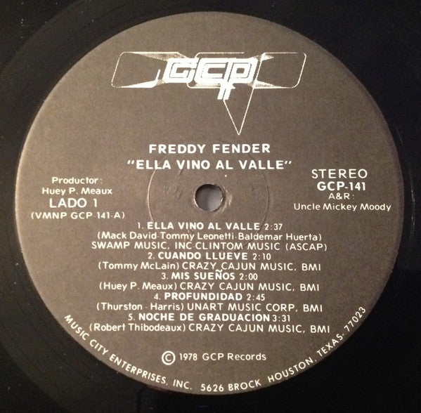 Freddy Fender  - Ella Vino Al Valle - LP