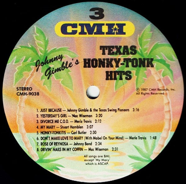 Various - Johnny Gimble's Texas Honky-Tonk Hits - LP