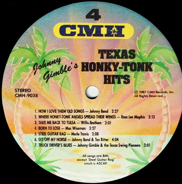 Various - Johnny Gimble's Texas Honky-Tonk Hits - LP