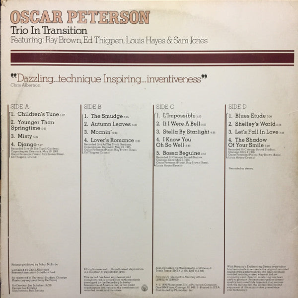 Oscar Peterson - Trio In Transition - LP