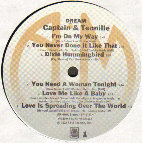 Captain & Tennille* - Dream - LP