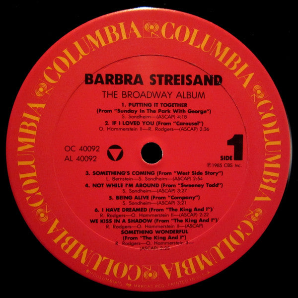 Barbra Streisand - The Broadway Album - LP