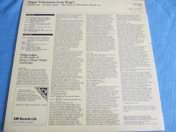 Philip Ledger - Organ Voluntaries From King's - LP