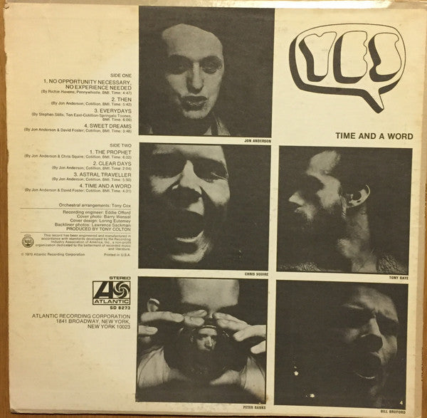 Yes - Time And A Word - LP