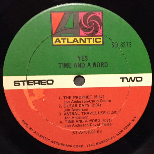 Yes - Time And A Word - LP