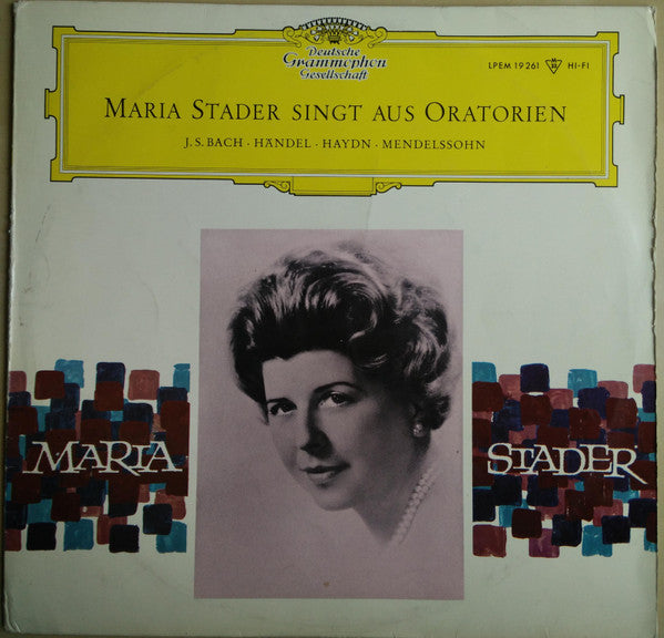 Maria Stader - Maria Stader Singt Aus Oratorien - LP