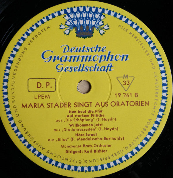 Maria Stader - Maria Stader Singt Aus Oratorien - LP