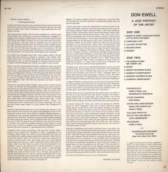 Don Ewell - A Jazz Portrait Of The Artist
