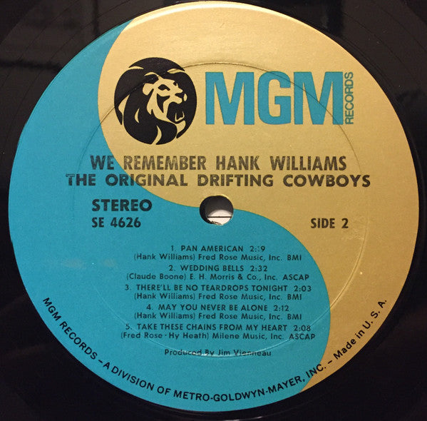 The Original Drifting Cowboys* - We Remember Hank Williams - LP