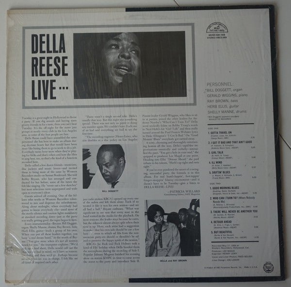 Della Reese - Della Reese Live - LP
