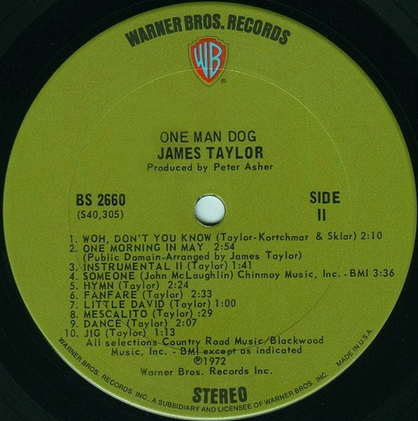 James Taylor (2) - One Man Dog - LP