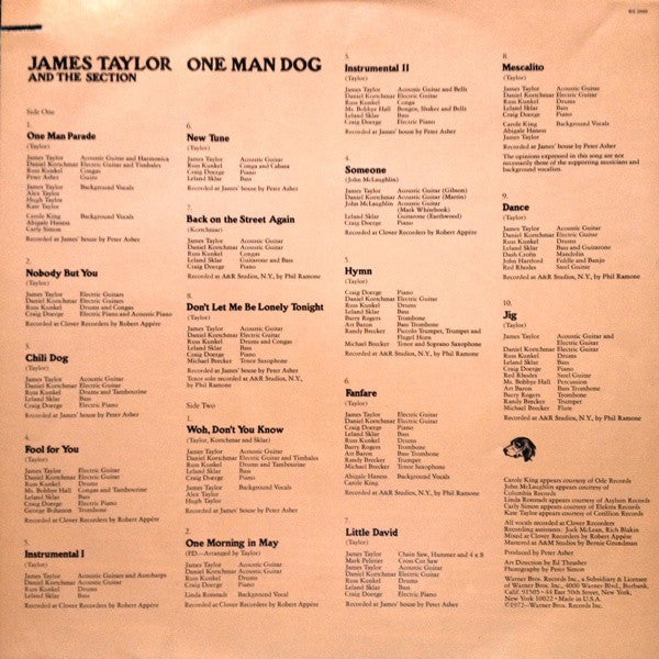James Taylor (2) - One Man Dog - LP