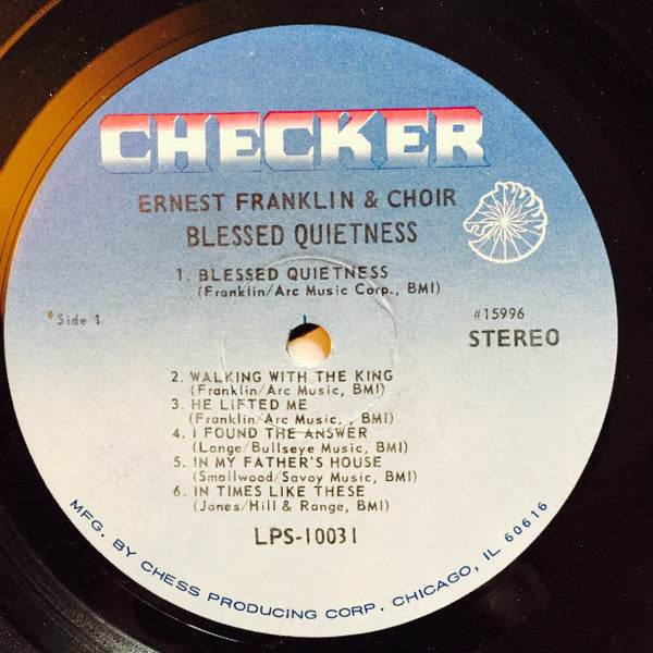 Ernest Franklin & Choir* - Blessed Quietness - LP