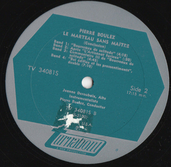 Pierre Boulez - Le Marteau Sans Maître - LP