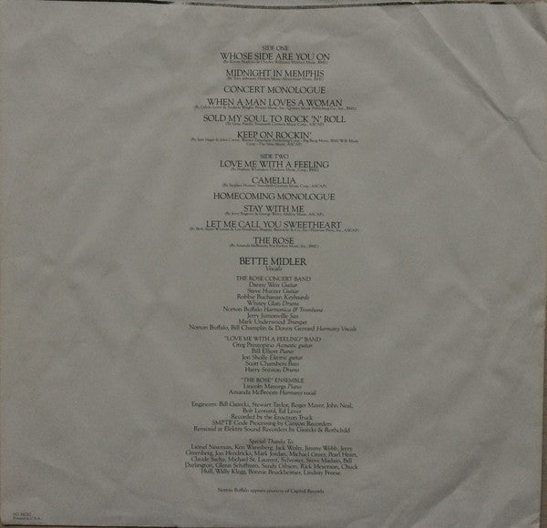 Bette Midler - The Rose - The Original Soundtrack Recording - LP
