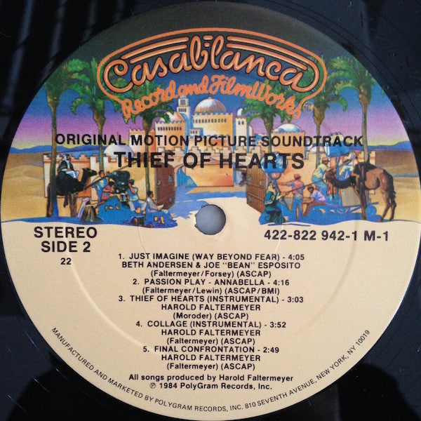 Various - Thief Of Hearts (Original Motion Picture Soundtrack) - LP