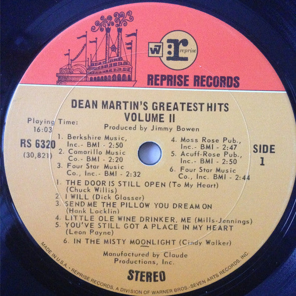 Dean Martin - Dean Martin's Greatest Hits! Volume 2 - LP