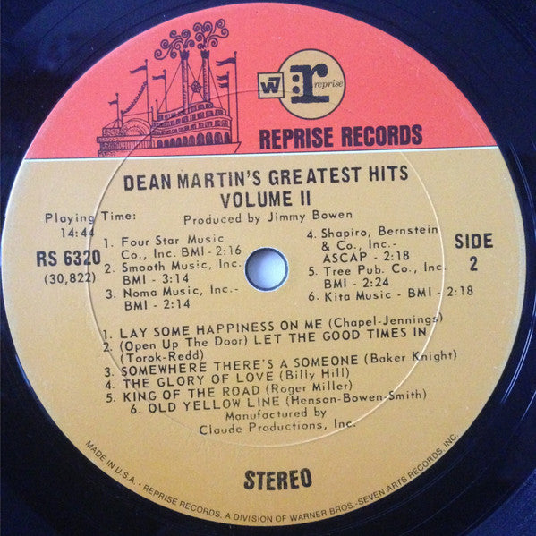 Dean Martin - Dean Martin's Greatest Hits! Volume 2 - LP