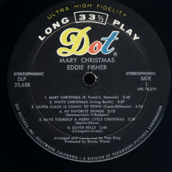 Eddie Fisher - Mary Christmas - LP