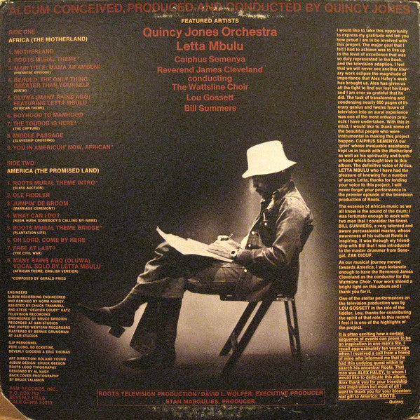 Quincy Jones - Roots (The Saga Of An American Family) - LP