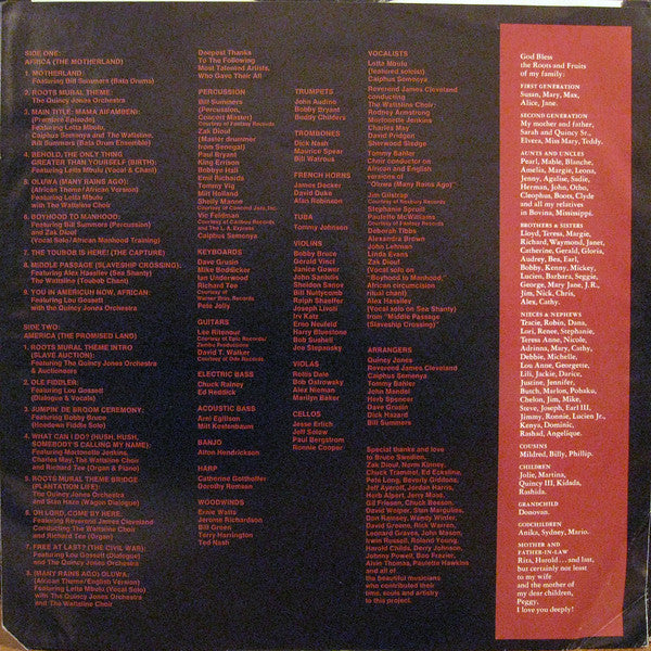 Quincy Jones - Roots (The Saga Of An American Family) - LP