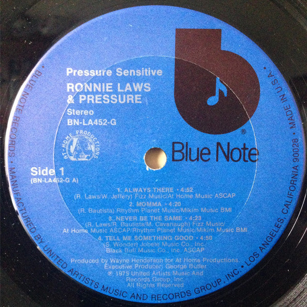 Ronnie Laws & Pressure  - Pressure Sensitive - LP