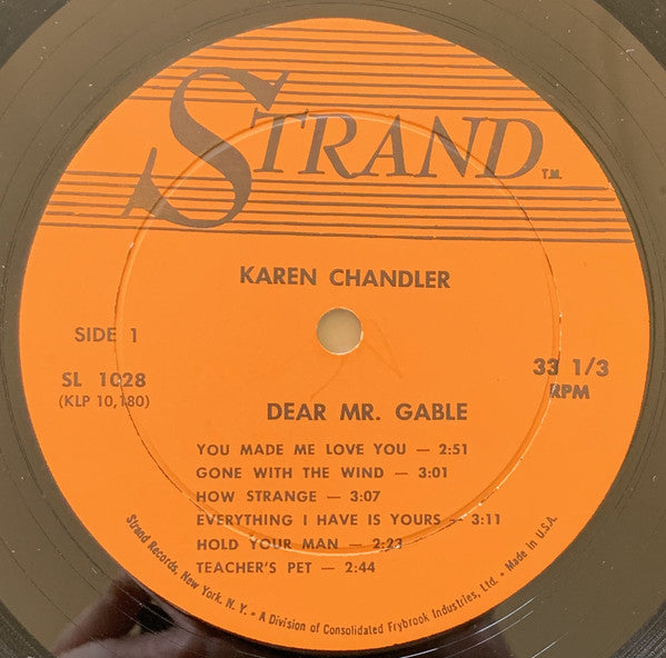 Karen Chandler - Dear Mr. Gable - LP