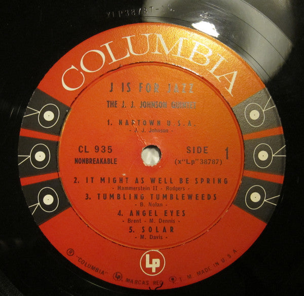 The J.J. Johnson Quintet - J Is For Jazz - LP