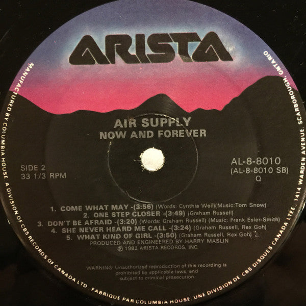Air Supply - Now And Forever - LP