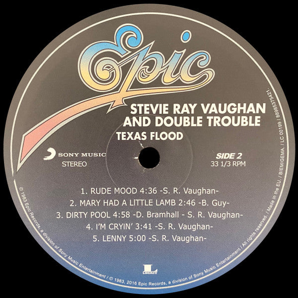 Stevie Ray Vaughan And Double Trouble* - Texas Flood - LP