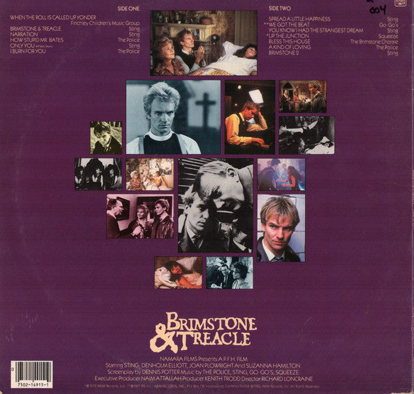 Various Featuring The Police, Sting, Go.Go's* & Squeeze (2) - Brimstone & Treacle (Original Soundtrack Album) - LP
