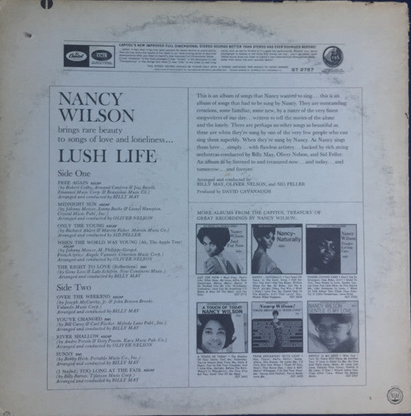 Nancy Wilson - Lush Life - LP